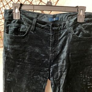 VELVET PANTS DARK GREEN 7 for ALL MANKIND